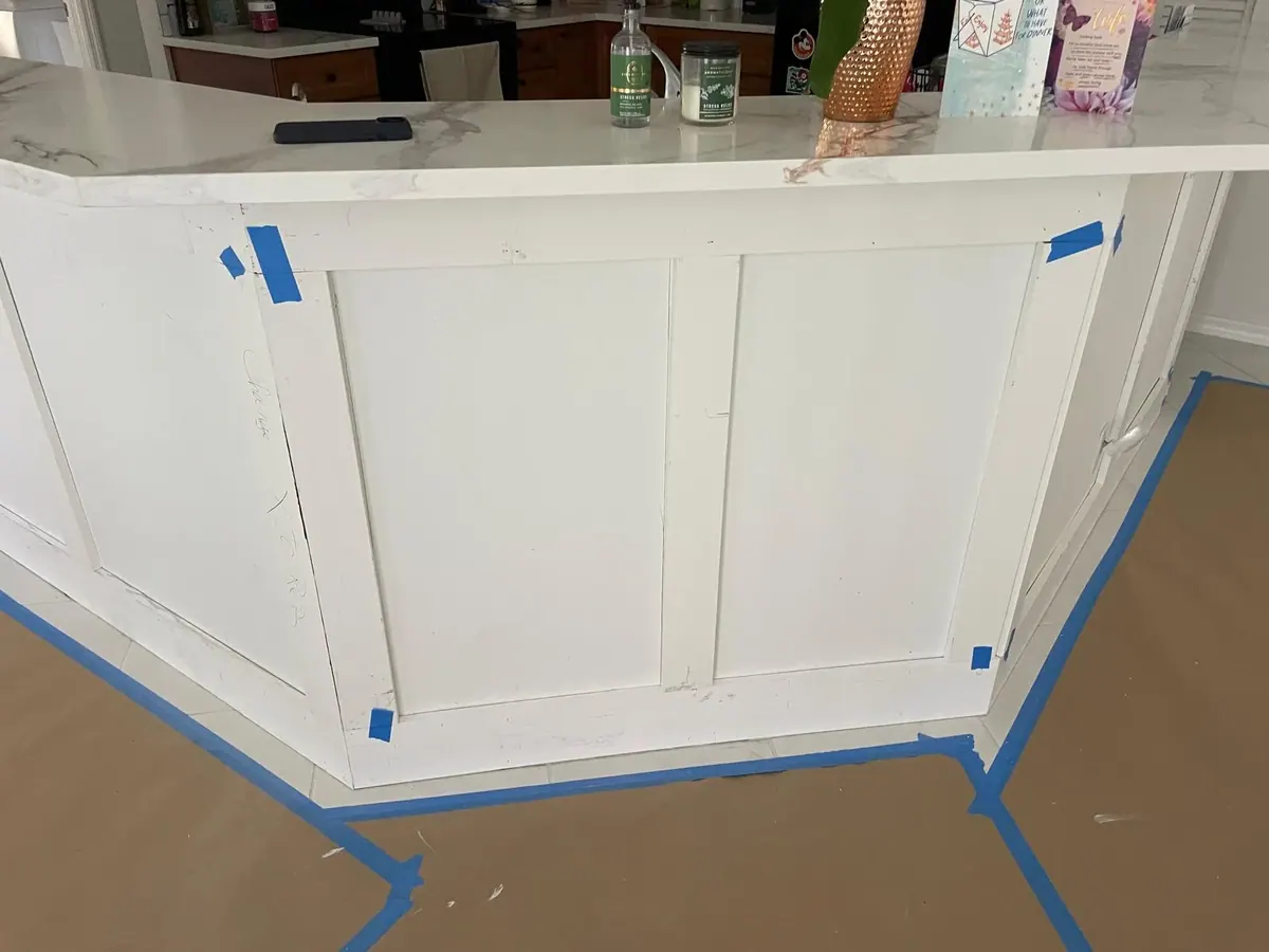 Wainscoting Carpentry White Trim Island by JC General Painting in South Florida