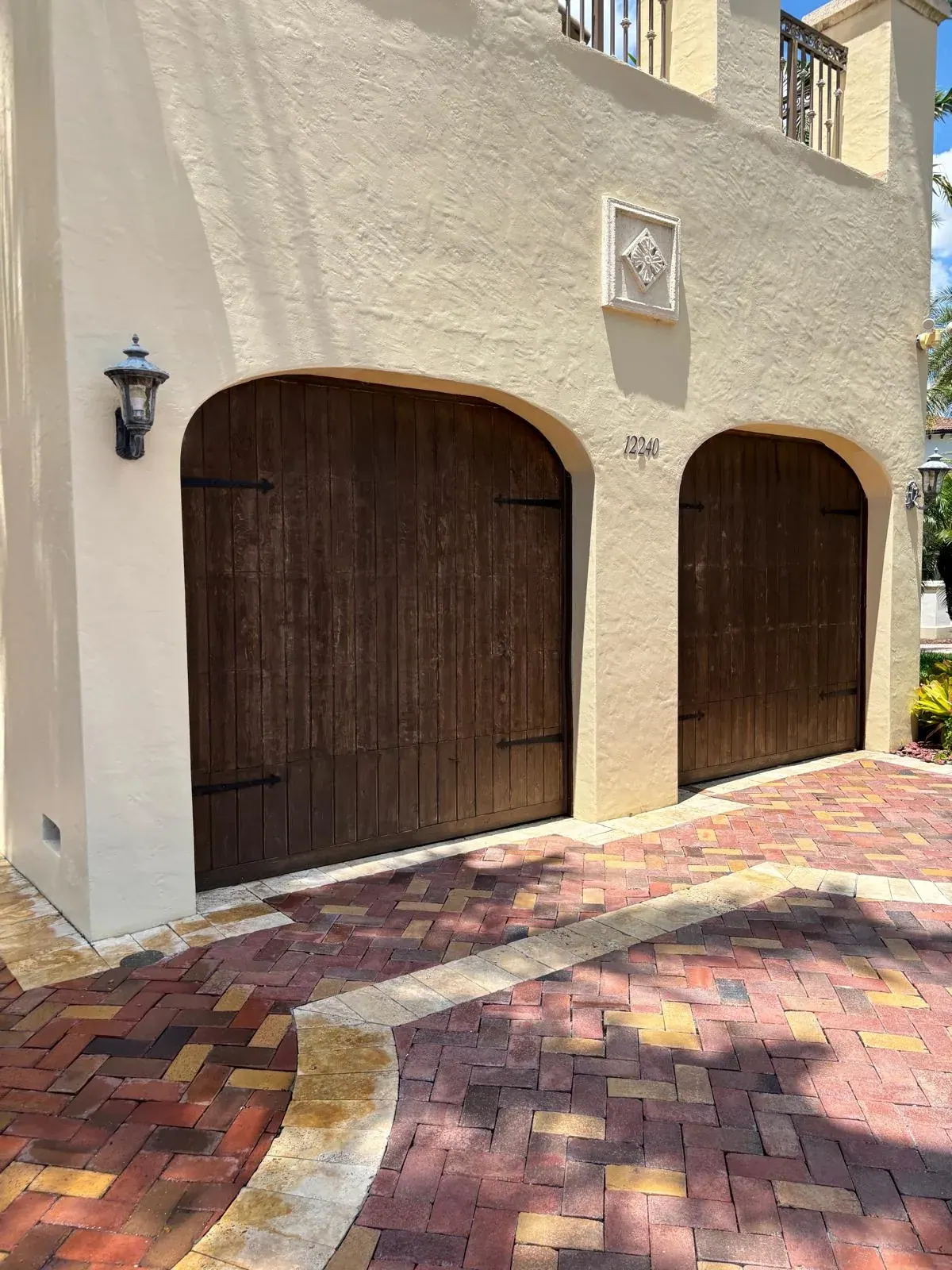 Exterior House Painting Stucco Facade Garage Boynton Beach by JC General Painting in South Florida