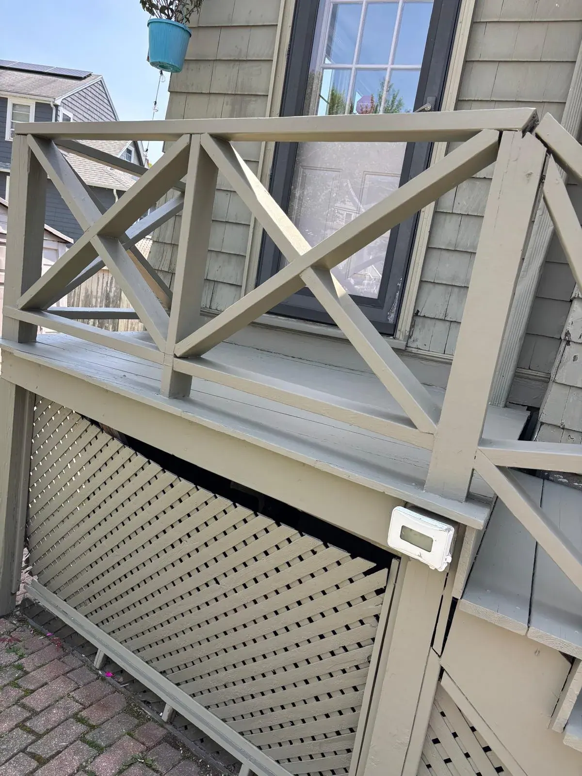 Exterior Deck Railing Painting Grey Deck Rail Lake Worth by JC General Painting in South Florida