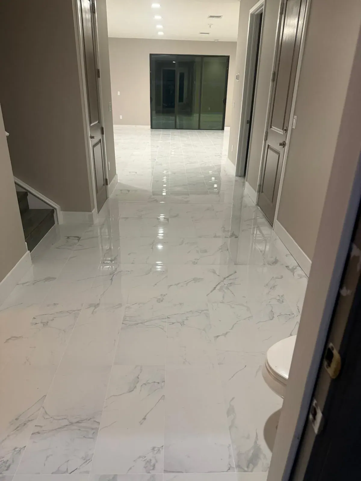 Interior Painting Marble Hallway Pompano Beach by JC General Painting in South Florida