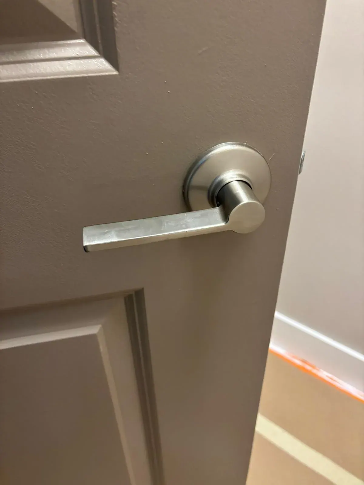 Interior Door Painting Satin Nickel Detail West Palm Beach by JC General Painting in South Florida