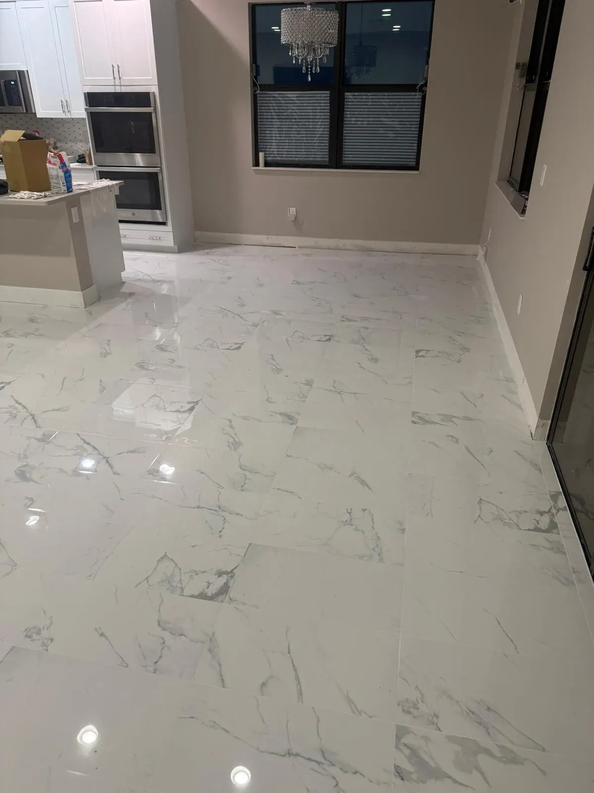 Kitchen Marble Flooring Kitchen Tile by JC General Painting in South Florida