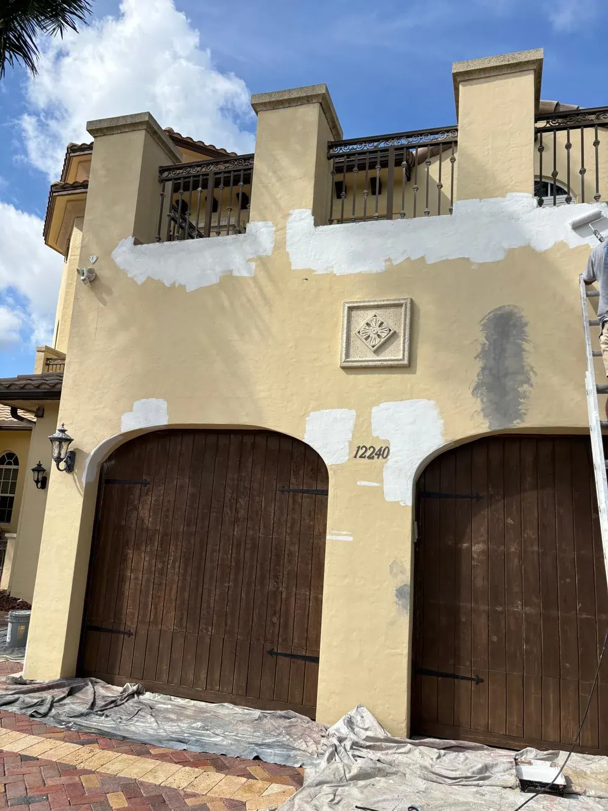 Before: Garage & Archway — Prime to Finish
